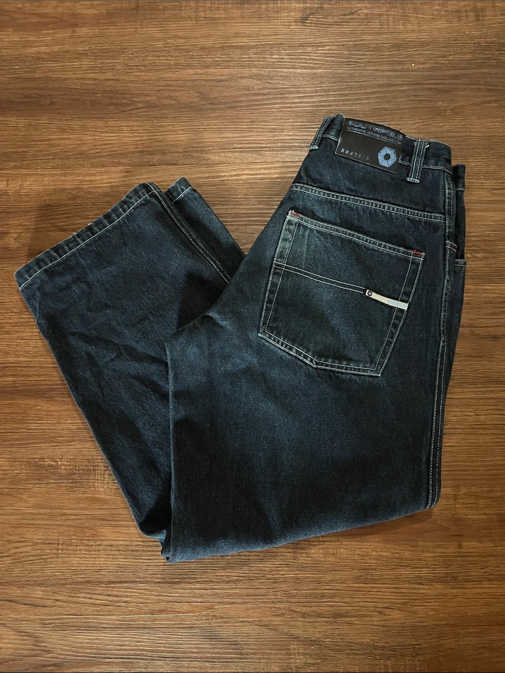 South Pole Men's Black Wash Relaxed Jeans